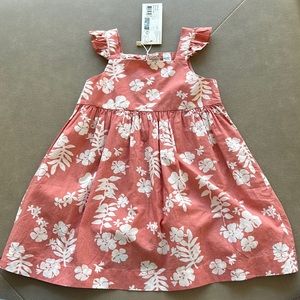 Toddler girls Pink tropical floral dress | Petit Bateau NWT